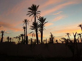 Coucher de soleil  la villa Malela